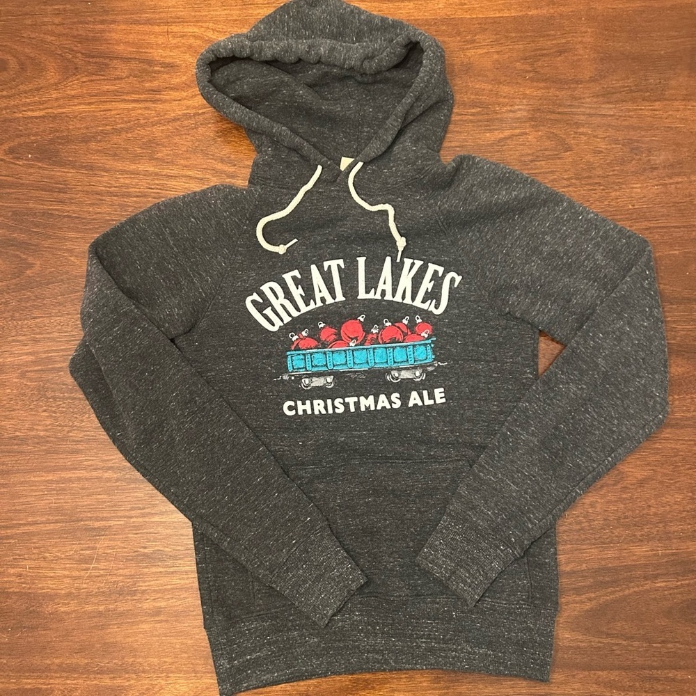 HOMAGE Charcoal Hoodie with Red & Blue Great Lakes Graphic